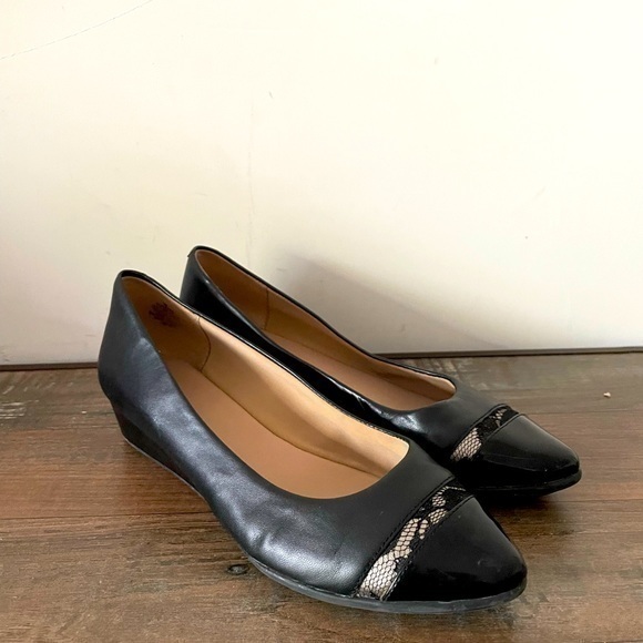 e360 easyspirit Shoes E36 Easyspirit Black Flats On High Platform